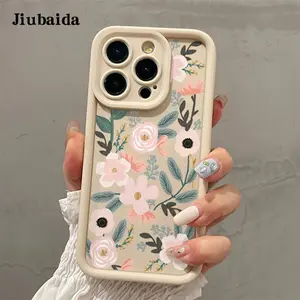 Light Pink Rose High Bamboo Shock Absorber Protective Case for iPhone 17 Pro Max 16 16e 15 14 Plus 13 12 Mini 11 Air X XS Pattern Soft TPU Rubber Camera Protection Rugged Mobile Phone Cover Gift 2D printing