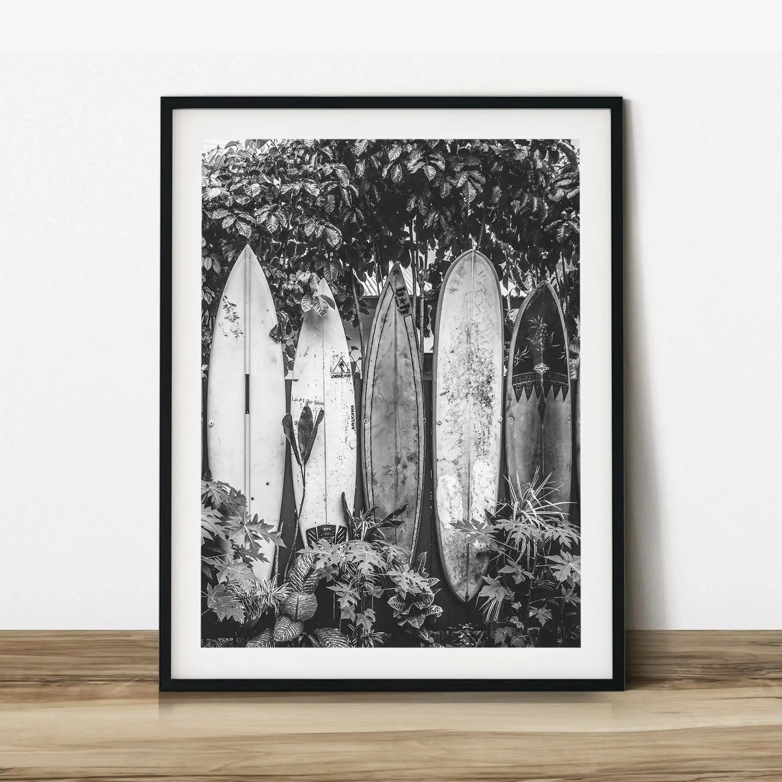 Black and White Surf Photography Print, Ocean Beach Themed Home Wall Decor, Stylish Posters & Prints for Home Supplies