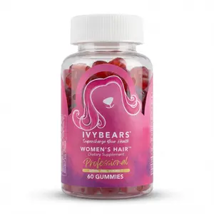 IVYBEARS Women's Professional Hair Gummies - Vegan, High Biotin Formula for Stronger, Shinier Hair