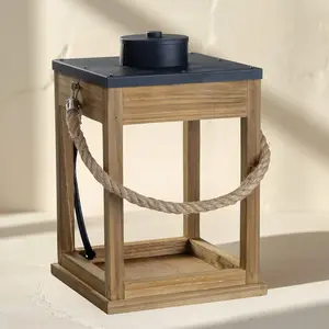 Doodlations Candle Warmer Lantern | Wood & Rope