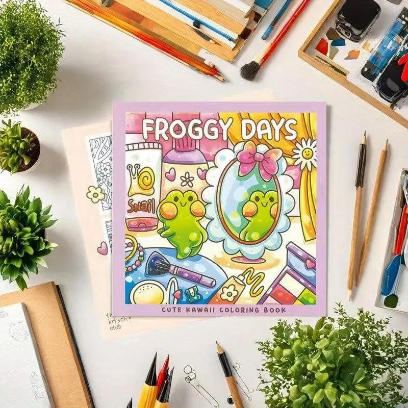 Cute Animal Coloring Book for Kids, 36 Bold-Line Designs for Screen-Free Creative Activities