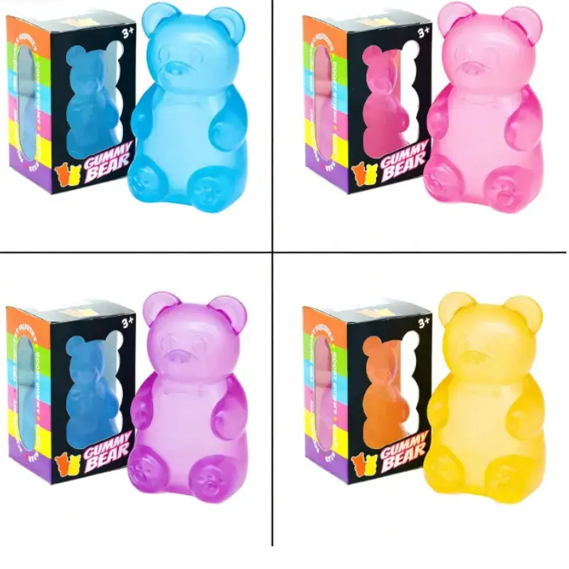 4 PCS Soft Jelly Filled Sensory Toy, Stretchable Squeeze Stress Relief Fidget Toy, Squishy Sensory Fidgets, Squishies, Ideal for Birthday Gifts, Goodie Bag Fillers, Classroom Rewards