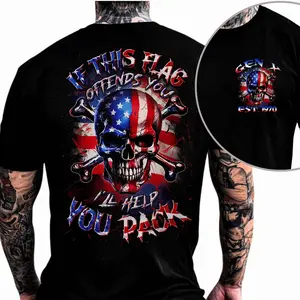 [Kingzlia] Gen X Custom Shirt, If This Flag Offends You I'll Help You Pack, Generation X Custom Year Badass Generation T-shirt, Gen X Custom Shirt - 100% Cotton Top Unisex Comfort Womenswear, Custom Year Of Birth Shirt Printed Tshirt