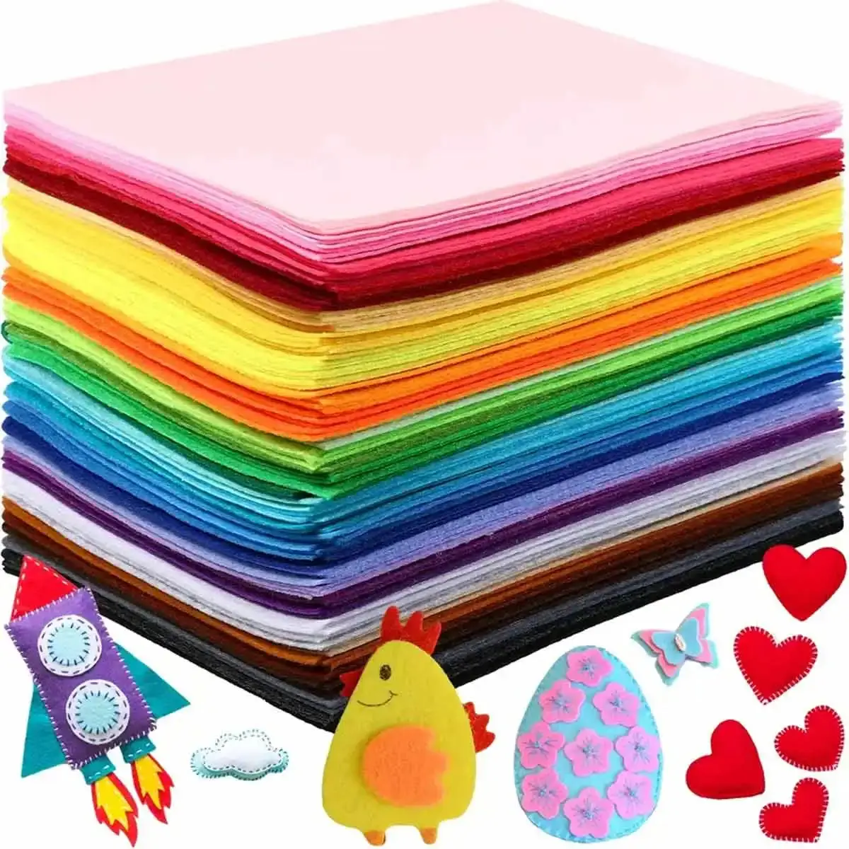Felt Fabric Sheets – 40 Assorted Colors