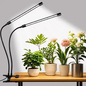 Grow Lights for Indoor Plants, Upgrade 84 Leds Clip Plant Lights, Full Spectrum LED Plant Growing Lamps with Flexible Gooseneck, 3/9/12H Timer, 3 Spectral Modes, 10 Dimmable Levels (2 Head 1 Pack) No Brand