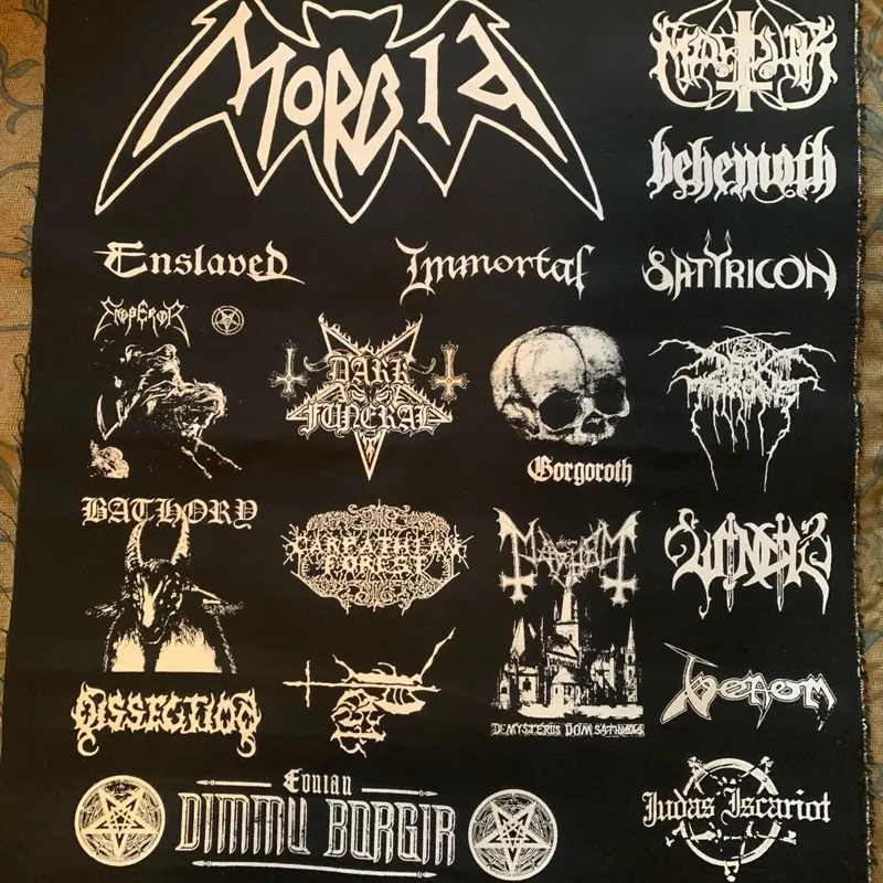 Black metal patches sheet