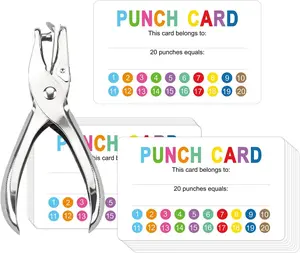 200 Pack Reward Punch Cards Behavior Incentive Awards for  Students Teachers Classroom Business Loyalty