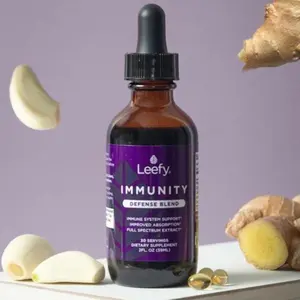 Leefy Organics Immunity Defense Blend | 2 Oz All-Natural Immune Support with Elderberry, Ginger, Turmeric & Moringa – Fast-Absorbing Superfood Tincture for Adults | Boosts Immunity, Heart & Respiratory Health Healthy Supplement
