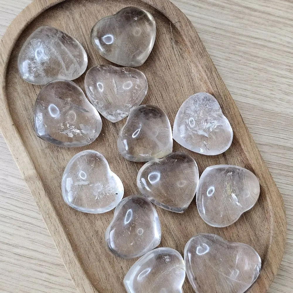 Quartz Puffy Heart Carvings