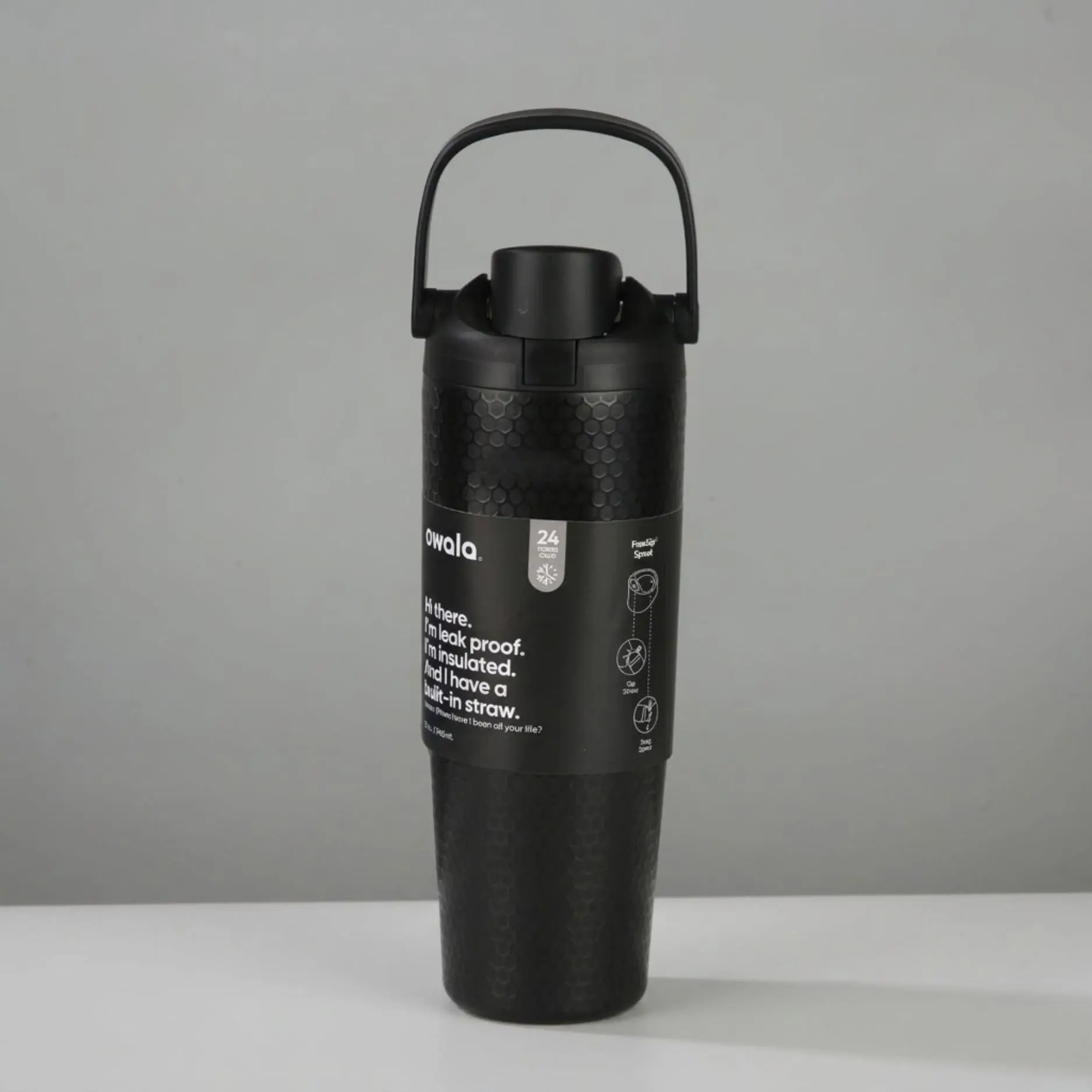 [Deal for you] Owala Azalea "1" Dark Black FreeSip Sway Golf Tumbler Zalea Stainless Steel Water Bottle Stainless Steel