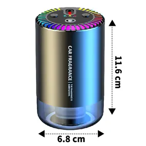 Smart Car Aromatherapy Diffuser 50ML Air Freshener with Starry Sky Effect 2025 Thanksgiving Gift Solid 50ML Capacity Natural Cologne Air Purifier 6.8cm x 11.6cm Car Fragrance Set Aromatic Citrusy Scent