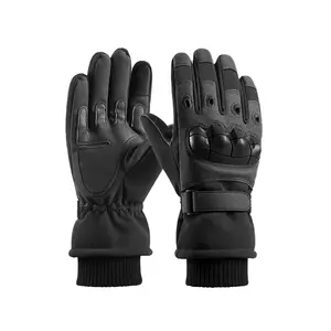 Men's Winter Thermal Tactical Gloves, Windproof Waterproof Touchscreen Ski Work Gloves with Thick Wool Liner for Snowboarding, Cycling, Motorcycle, Outdoor Work