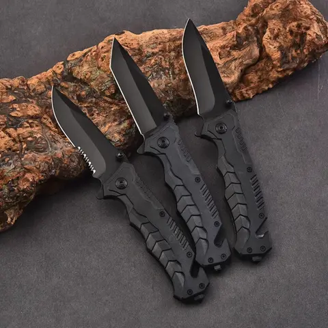 Stainless steel multifunctional folding knife tool self-defense portable fruit knife high hardness sharp outdoor pocket