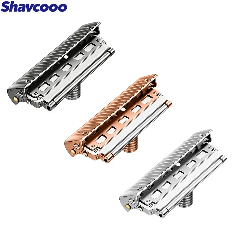 SHAVCOOO Glide PRO 5.0 Safety Razor Head with Super Roller for Precision Grooming, Multifunctional Shaving Tool with Universal M5 Thread, Safety Shaving Razors, Daily Shaving Tool