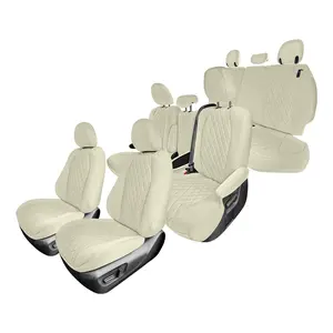 Toyota Sienna - 2021 - 2024 - Full Set Seat Covers - Solid Beige Neoprene