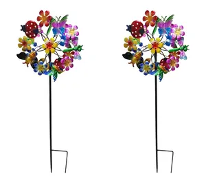 Temp-Tations Outdoors Set of 2 Mini Wind Spinners