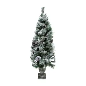 Fraser Hill Farm 4-Ft. Christmas Snow Flocked Porch Tree