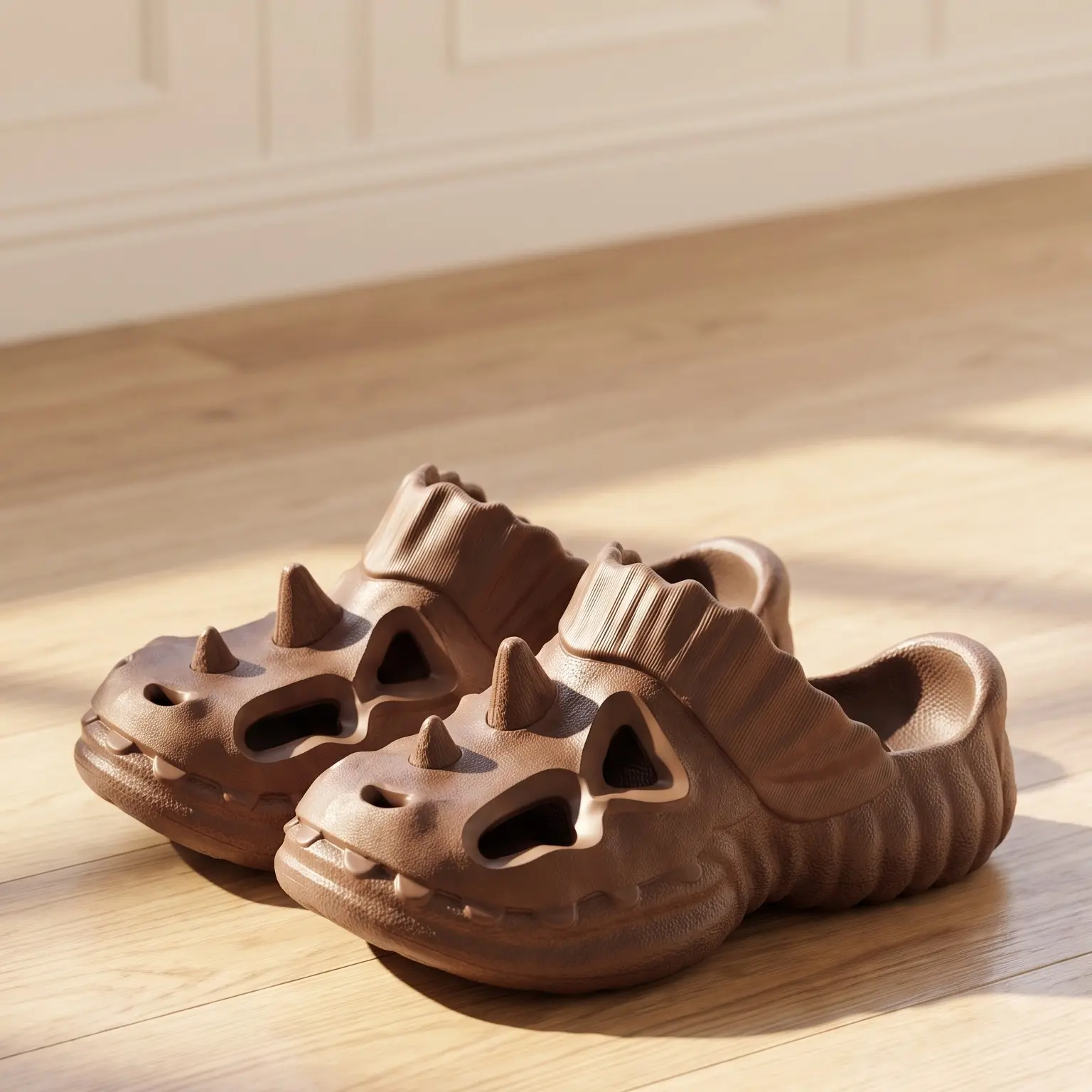 Men’s Unique Hollow Breathable Non-Slip Waterproof Clogs, Indoor-Outdoor Casual Shoes for Shower, Beach