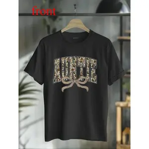 [100% Cotton] Retro Camo Auntie Coquette Bow Camouflage Auntie New Aunt T-Shirt