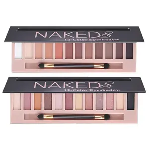 2 Pack Nude Eyeshadow Palette – 12 Matte & Shimmer Shades, Long-Lasting Pigmented Eye Makeup Set for All Skin Tones