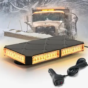 DIBMS 48 LED Roof Top Strobe Beacon Lights Bar Rooftop Hazard Warning Emergency Safety Flashing Plow Light for Construction Vehicles Tow Commercial Trucks Postal Security Cars Snowplow - Amber amber  lights  car