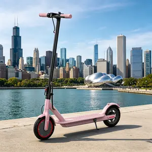 CLightweight Electric Scooter for Women & Teen Girls | 350W Stable Motor | 8.5" Tires | Up to 19 MPH | with Bright LED Safety Light | Easy to Carry | Ideal Halloween Gift