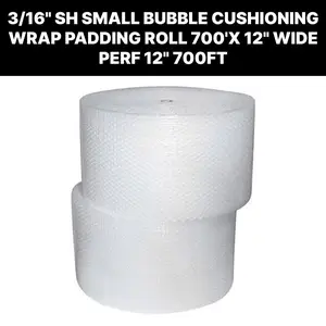 3/16" SH Small Bubble Cushioning Wrap Padding Roll 700'x 12" Wide Perf 12" 700FT
