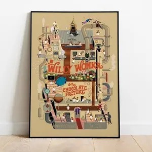 Willy Wonka Poster, TV Series Poster ,Vintage Poster,  Home Decor, Artistic