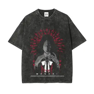 Bleach Unohana retsu Bankai Oversize Unisex Washed T-Shirt