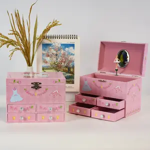 Musical Jewelry Box，Organize，Gift for Girls Children Girlfriend Mom，Room Decor，Ballerinas，Pink，Birthday，Valentine's Day, Thanksgiving, Halloween，Christmas