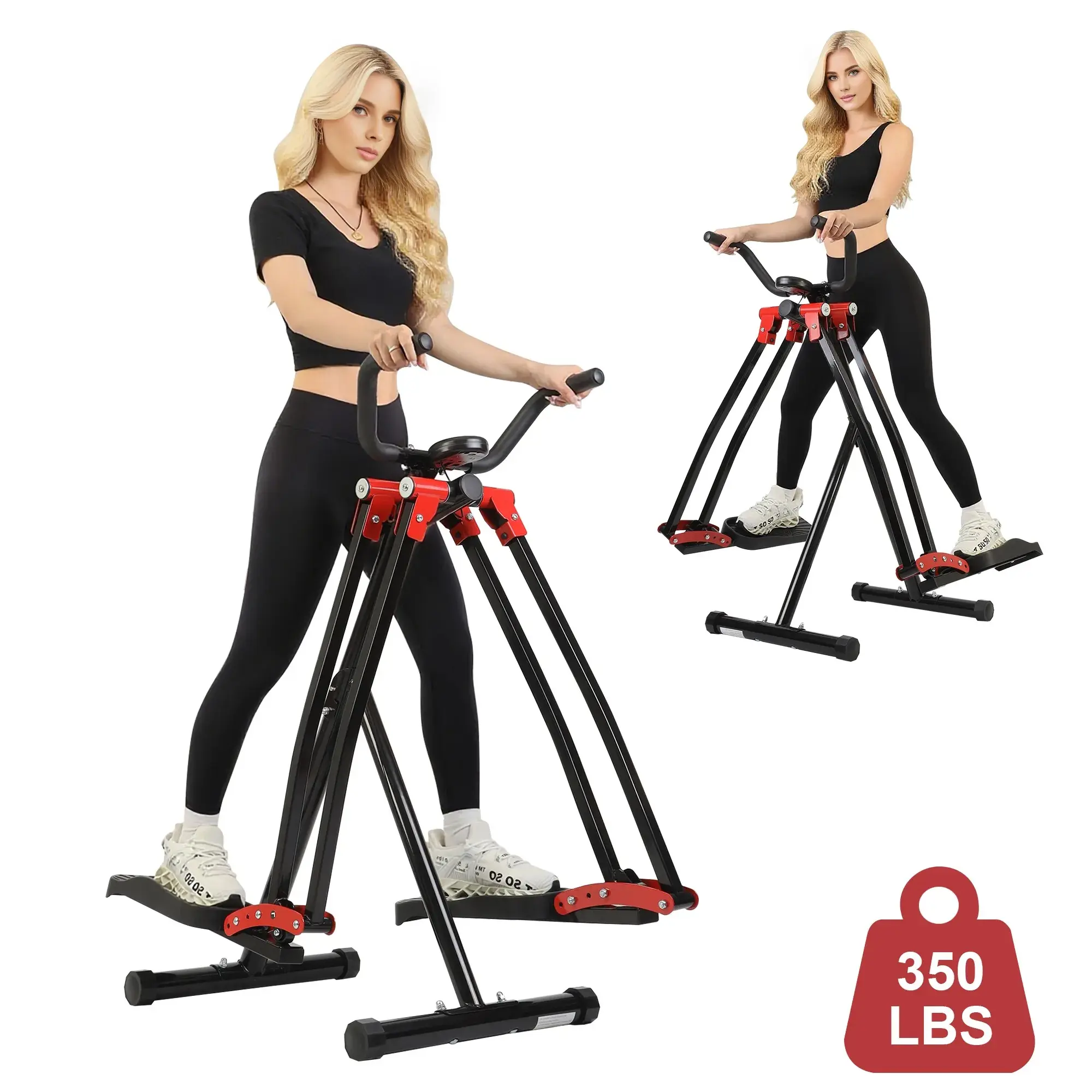 JointlyCreating Air Walk Elliptical Glider Machine Full Body Trainer for Seniors & Adults 360° Side Sway Action 350 lbs Capacity Home Gym Equipment
