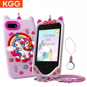 KGG Mini Phone, Student Smart Phone, Funny Learning Education Tool, Early Education Toy Phone with Music Game Player Alarm Clock Calculator Flashlight Dual Camera