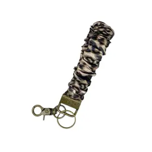 Short Zinc Alloy D-Ring Lobster Clasp Lanyard Keychain – Multi-Function Neck Strap for Keys ID Badge Phone – Black & White Check, Green Stripe, Sunflower, Leopard, White with Black Dots