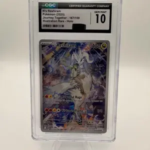 Pokémon N's Reshiram 167/159 Journey Together Stamped IR Holo Eng 2025 CGC 10