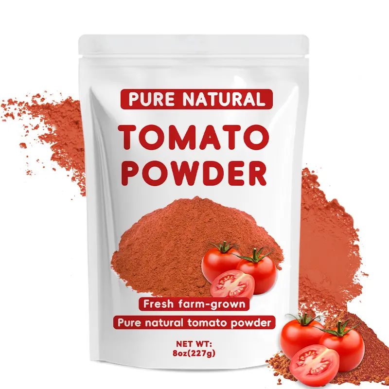 Wacacee Clean Natural Vegetable Tomato Powder, 8 oz (227 g) - Fine Grind, Ambient, Fresh Farm-Grown, Pure, Additive-Free, No Artificial Flavors, Premium Vegetarian Seasoning, Resealable Bag for Cooking, Baking
