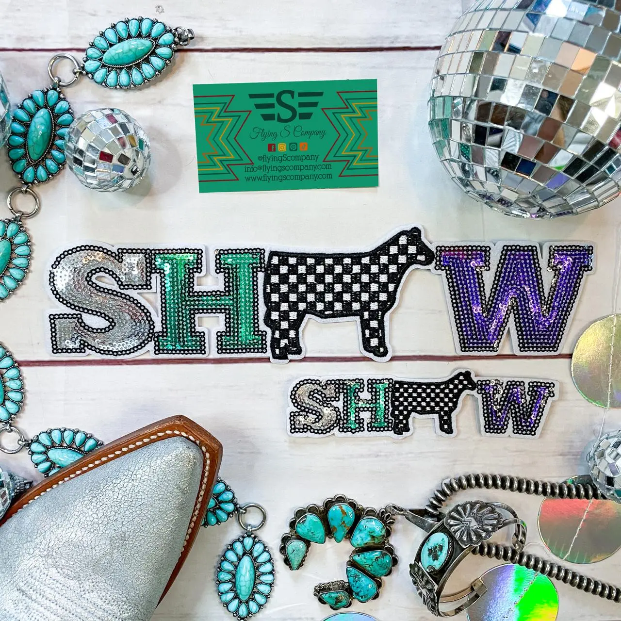 Show Calf Check Sequin Patch (Patch ONLY)