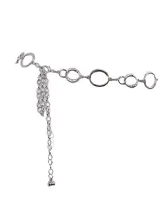 Women's Metal Chain Belt with Hollow Out O-Ring Design, Simple Versatile Dress Accessory, Fashion Body Chain for Dresses, Adjustable Waist Belt