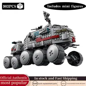 2026 new stock movie original 903PCS/PZS space war clone turbine tank machine transport clone human war low altitude attack transport tank model compatible with 75151 05031 81033 77031 building block assembly set with people suitable for boys and girls to