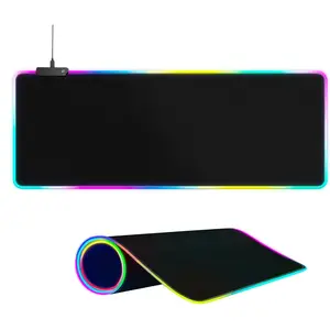 Large RGB Gaming  Pad -15 Light Modes  Control Extended Soft  Keyboard Mat Non-Slip Rubber Base for Gamer Esports Pros 31.5X11.8(RGB)