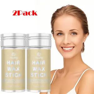 2-Pack Hair Wax Sticks 75g/each, Anti-Flyaway Non-Greasy Hair Styling Cream, Suitable for Frizzy Hair Control, Unisex Hair Gel