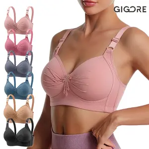 GIGORE 6-Pack Wireless Bra for Women – Seamless Full Coverage Bralette – Breathable Everyday Comfort Set