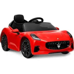 Licensed Maserati Gran Cabrio Kids Ride On Car, 12V Electric Vehicle with Parental Remote Control, Spring Suspension, Double Doors & LED Lights, 4-Wheel Motorized Ride On Toy for Boys Girls outdoor activity gift Ride-On
