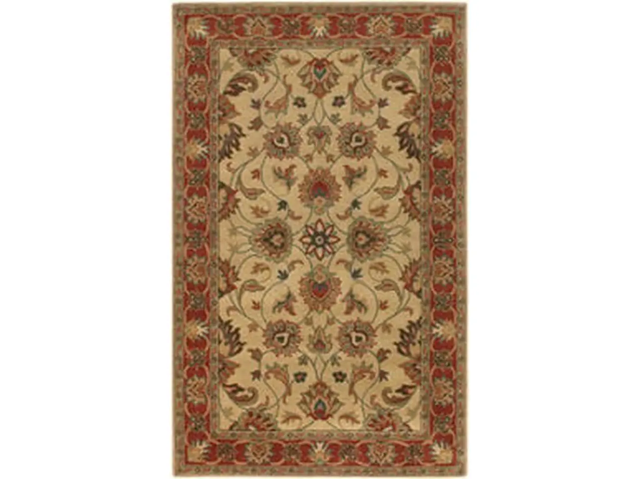 Livabliss CAE1001-4RD Tufted 100% Wool Beige Caesar Collection Round Style Area Rug - Indoor 4 Ft Round Carpet, Round Style Area Rugs