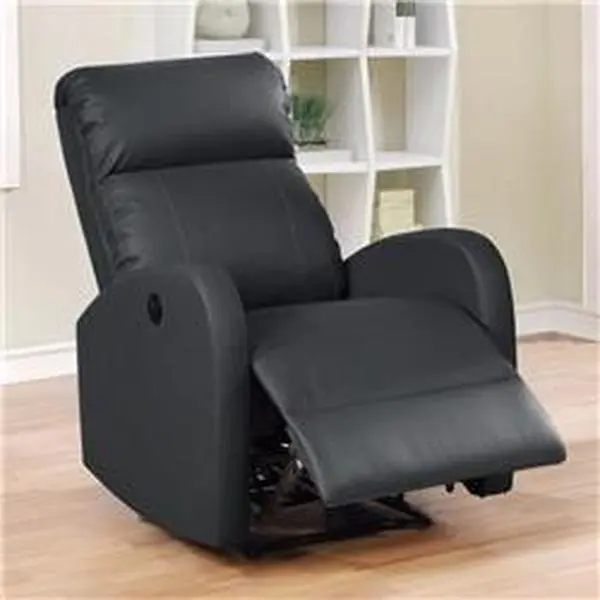 Luxurious Single Seat Modern Leather Small Power Reading Recliner - Black, 92 lbs Indoor Furniture Chair
