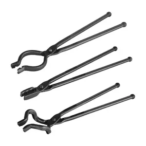 Spring new arrivals Blacksmith Tongs, 18' 3 PCS, V-Bit Bolt Tongs, Wolf Jaw Tongs and Z V-Bit Tongs, Carbon Steel Forge Tongs with A3 Steel Rivets, for Beginner and Seasoned Blacksmiths, Bladesmiths and Craftsmen
