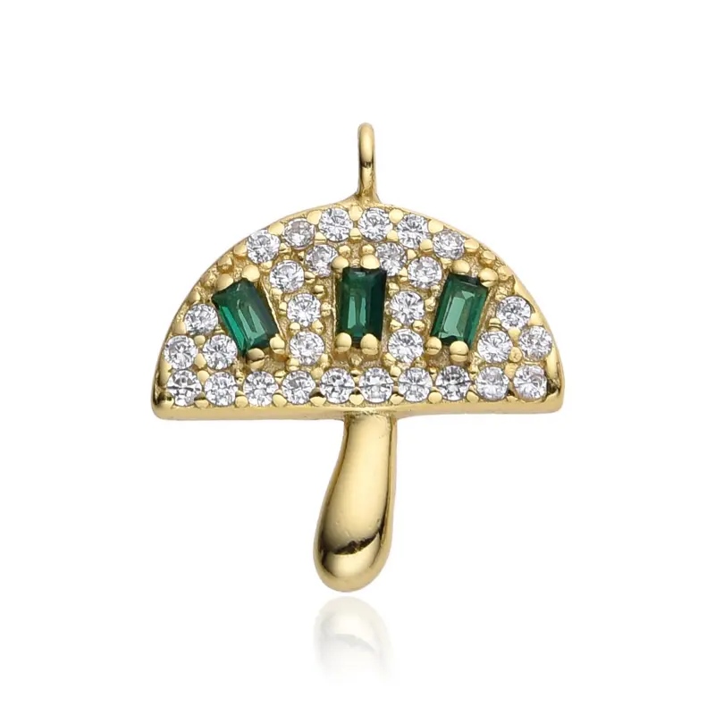 Mushroom Single Charms - Exquisite Trendy Pendant, Plant Motif Costume Jewelry, Chunky Statement Necklace, Layering Must-Have Daily Wear Stackable Accessory
