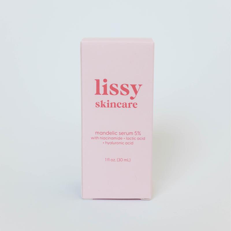 Lissy Skincare Mandelic Serum 5% - Gentle Formula for Acne Prone Skin, Fungal Acne, Hyperpigmentation & Exfoliation, 30ml Bottle