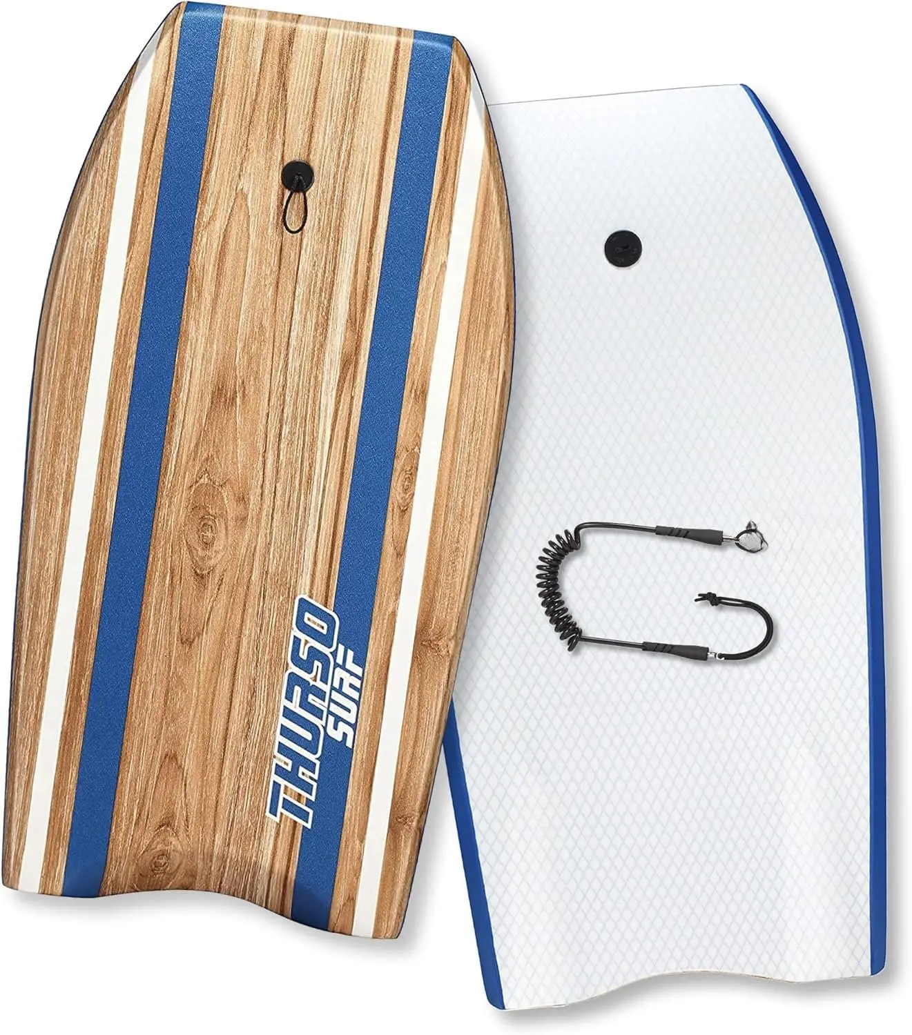 Quill 42'' Bodyboard Lightweight Durable EPS Core IXPE Deck HDPE Slick Bottom FRP Stringer Crescent Tail Dual  Plastic Mesh with Double Stainless Steel Swivel Coiled Wrist Leash