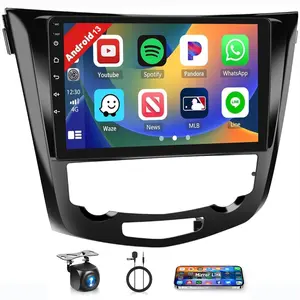Android 13 Radio for 【Nissan Rogue X-Trail Qashqai 2014-2018】 Car Stereo, 10.1'' Touchscreen Radio Wireless Carplay Android Auto Mirror Link Bluetooth Audio HiFi FM/RDS WiFi GPS SWC Backup Cam