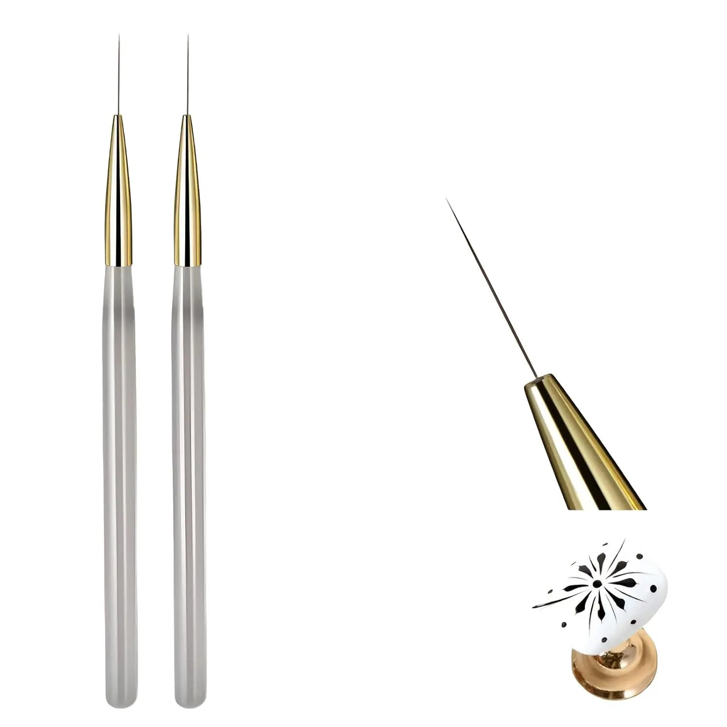 5pcs Nail Art Line Brush Set, Precision Nail Design Tools, Perfect for Manicure & Pedicure, Essential Beauty Accessories
